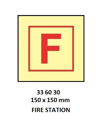 FIRE CONTROL SIGN FIRE STATION, 150X150MM