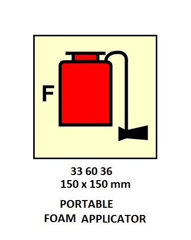 FIRE CONTROL SIGN PORTABLE, FOAM APPLICATOR 150X150MM