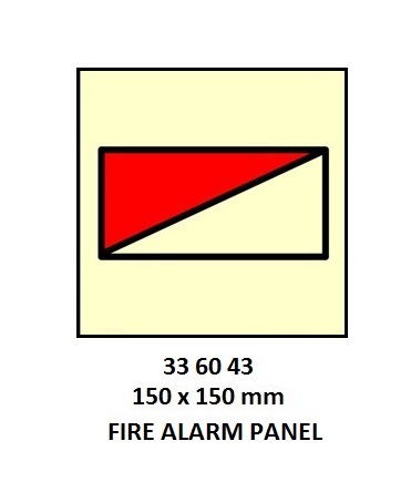 FIRE CONTROL SIGN, FIRE ALARM PANEL 150X150MM
