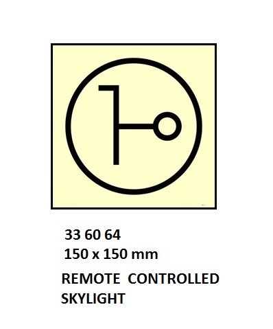 FIRE CONTROL SIGN REMOTE, CONTROLLED SKYLIGHT 150X150MM