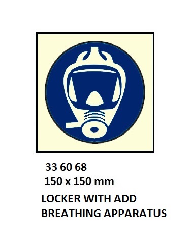 FIRE CONTROL SIGN LOCKER W/ADD, BREATHING APPARATUS 150X150MM