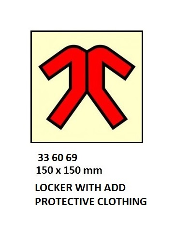 FIRE CONTROL SIGN LOCKER W/ADD, PROTECTIVE CLOTHING 150X150MM