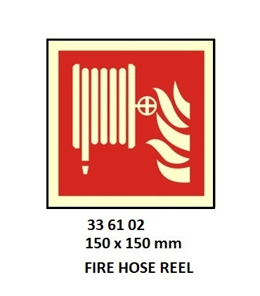 FIRE EQUIPMENT SIGN (RED) FIRE, HOSE REEL (SPECIFY SIZE)