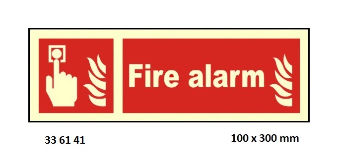 FIRE EQUIPMENT SIGN (RED) FIRE, ALARM 10X300MM