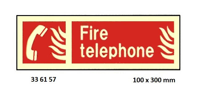FIRE EQUIPMENT SIGN (RED), FIRE TELEPHONE 100X300MM
