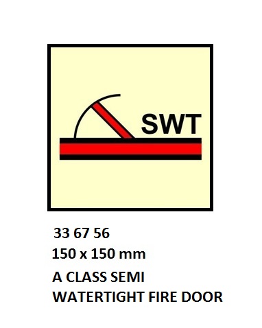FIRE CONTROL SYMBOL ISO 17631, A SEMI-W/T FIREDOOR 150X150MM