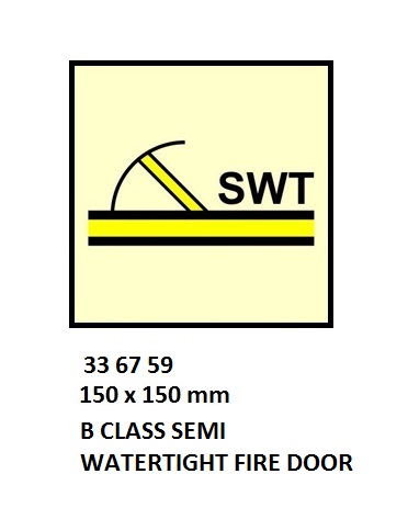 FIRE CONTROL SYMBOL ISO 17631, B SEMI-W/T FIREDOOR 150X150MM