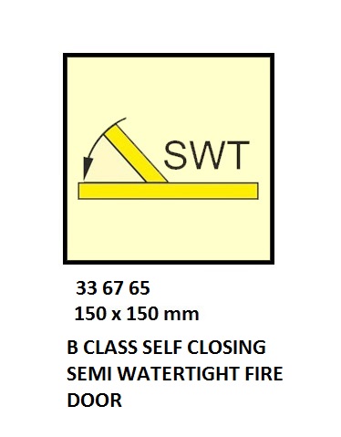 FIRE CONTROL SYMBOL ISO 17631, B S/C S-W/T FIREDOOR 150X150MM
