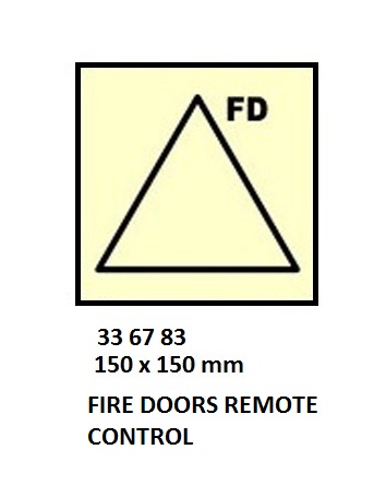 FIRE CONTROL SYMBOL ISO 17631, FIREDOOR RMT CONTROL 150X150MM