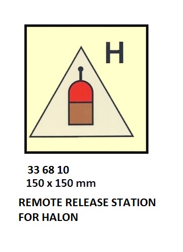 FIRE CONTROL SYMBOL ISO 17631, RMT RELEASE STATION F/HALON EQ