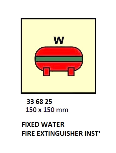 FIRE CONTROL SYMBOL ISO 17631, WATER FIRE EXTING`NG INSTALL`N