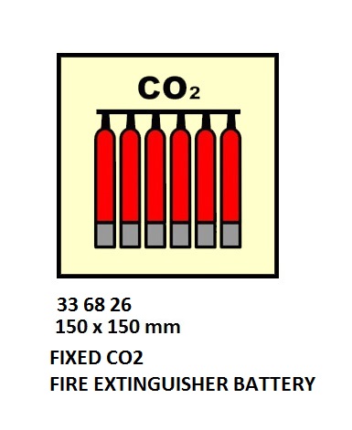 FIRE CONTROL SYMBOL ISO 17631, FIX CO2 FIRE EXTING`NG BATTERY
