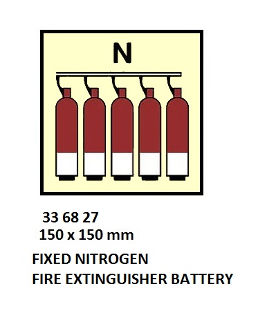 FIRE CONTROL SYMBOL ISO 17631, NITROGEN FIRE EXTIN`NG BATTERY