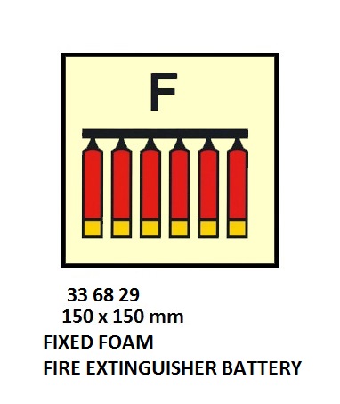FIRE CONTROL SYMBOL ISO 17631, FOAM FIRE EXTING`NG BATTERY