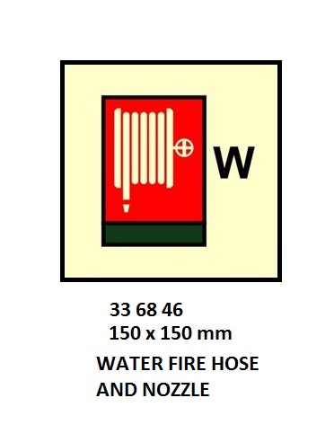 FIRE CONTROL SYMBOL ISO 17631, WATER FIRE HOSE & NOZZLE