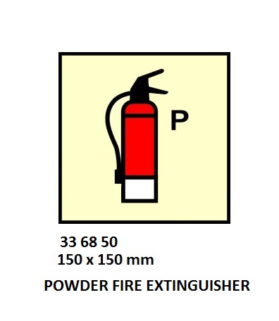 FIRE CONTROL SYMBOL ISO 17631, POWDER FIRE EXTINGUISHER