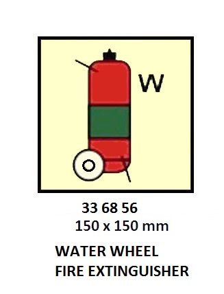 FIRE CONTROL SYMBOL ISO 17631, WATER WHELED FIRE EXTINGUISHER
