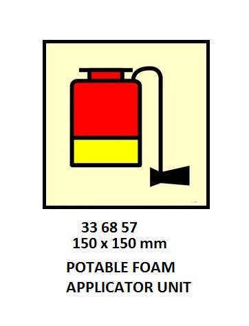 FIRE CONTROL SYMBOL ISO 17631, PORTABLE FOAM APPLICATOR UNIT