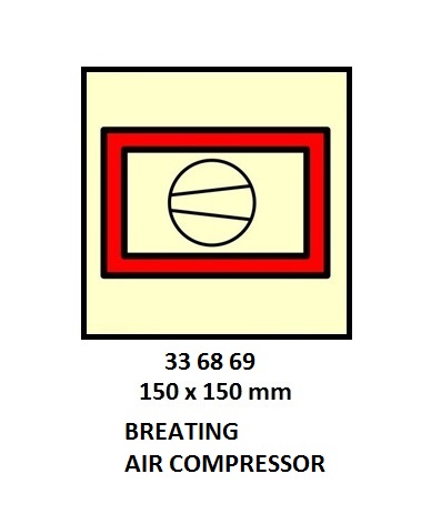 FIRE CONTROL SYMBOL ISO 17631, BREATH`G AIR CMPRESR 150X150MM
