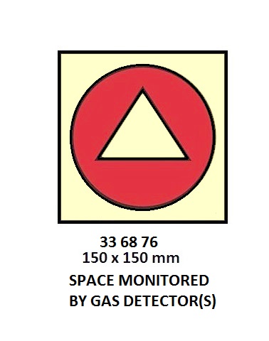 FIRE CONTROL SYMBOL ISO 17631, SPACE MONIT`RD BY GAS DETECTOR