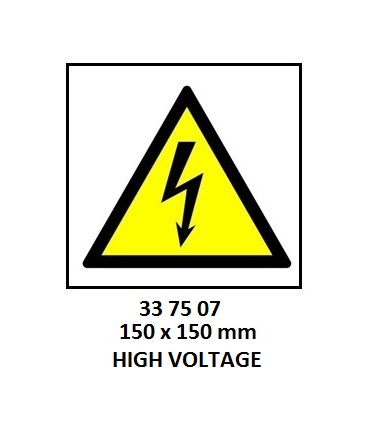 SIGN WHITE VINYL SELF ADHESIVE, #7507 150X150MM HIGH VALTAGE