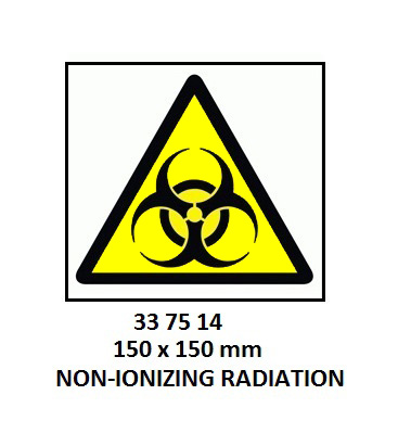 SIGN WHITE VINYL SELF ADHESIVE, #7514 150X150MM BIOLOGICL RISK