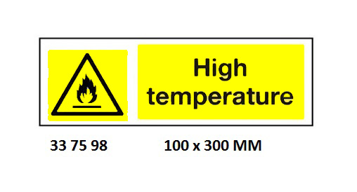 SIGN GALLEY HIGH TEMPERATURE, 7598GM 100X300MM