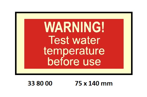 SIGN WHITE VINYL WARNING, #8000 75X140MM
