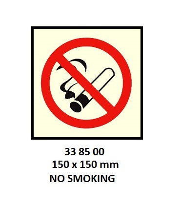 SIGN WHITE VINYL SELF ADHESIVE, 8500 NO-SMOKING (SPECIFY SIZE)