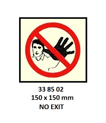 SIGN WHITE VINYL SELF ADHESIVE, #8502 150X150MM NO ENTRY