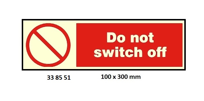 SIGN WHITE VINYL SELF ADHESIVE, PROHIBITION #8551 100X300MM