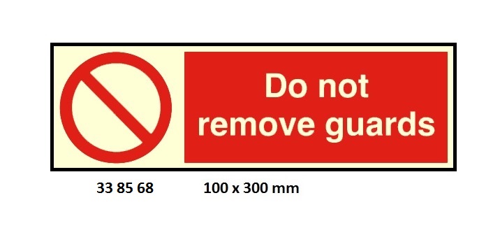 SIGN WHITE VINYL SELF ADHESIVE, PROHIBITION #8568 100X300MM