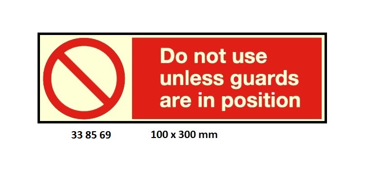 SIGN WHITE VINYL SELF ADHESIVE, PROHIBIITON #8569 100X300MM