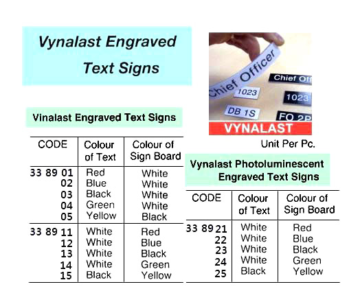 SIGN ENGRAVE VYNALAST/PL BLACK, SIGN ENGRAVE VYNALAST/PL BLACK