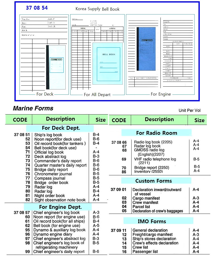 BELL BOOK FOR DECK USE (0160)