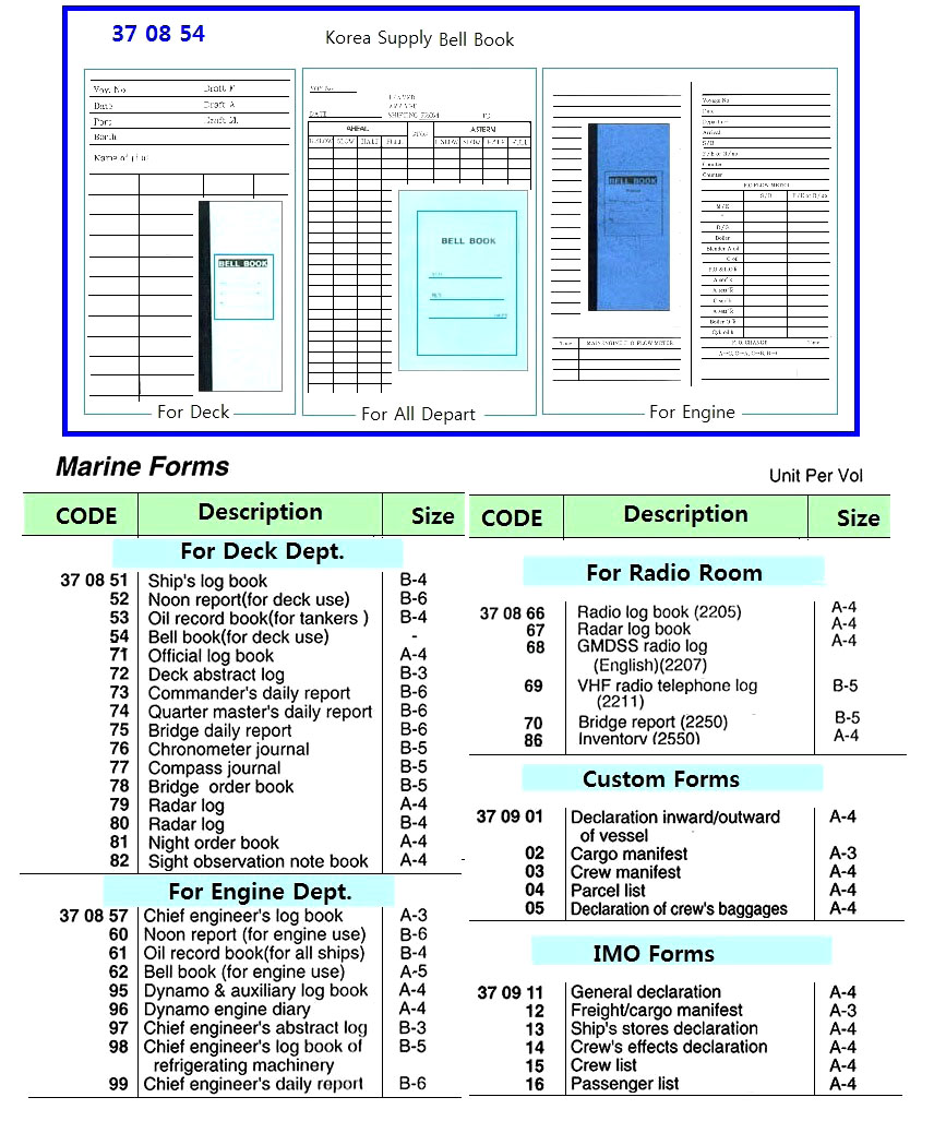 BELL BOOK FOR ENGINE USE, (1260)