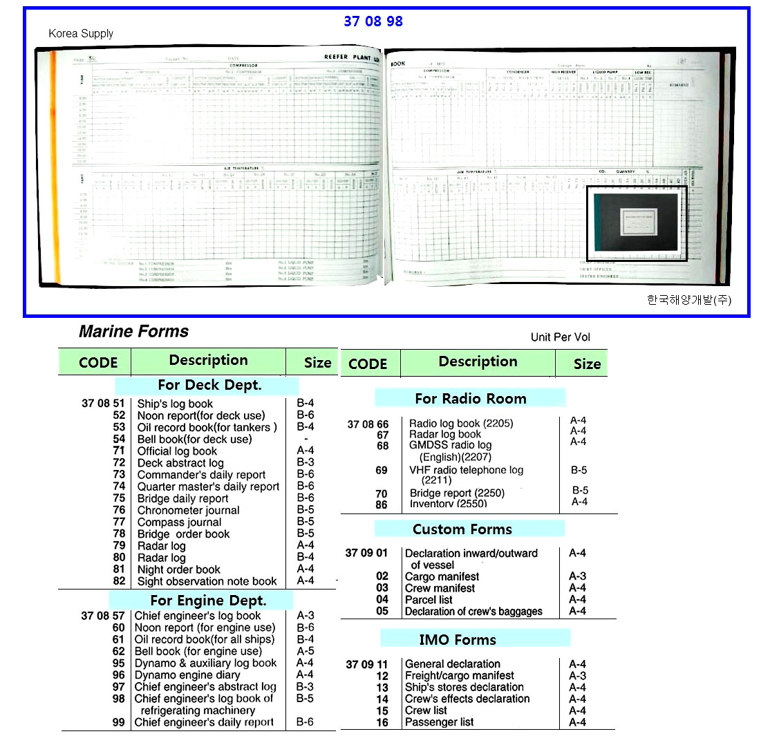 CHIEF ENGINEER`S LOG BOOK OF, REFRIGERATING MACHINERY (1130)