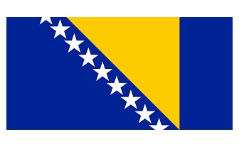 FLAG NATIONAL 2`X 3` BUNTING, BOSNIA & HERZEGOVINA