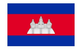 FLAG NATIONAL 2`X 3` BUNTING, CAMBODIA