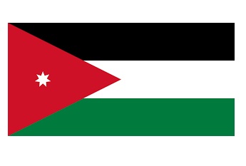 FLAG NATIONAL 2`X 3` BUNTING, JORDAN