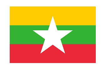 FLAG NATIONAL 2`X 3` BUNTING, MYANMAR