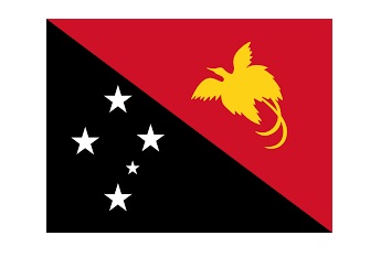 FLAG NATIONAL 2`X 3` BUNTING, PAPUA NEW GUINEA