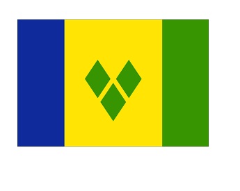 FLAG NATIONAL 2`X 3` BUNTING, ST.VINCENT & THE GRENADINES