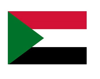 FLAG NATIONAL 2`X 3` BUNTING, THE SUDAN