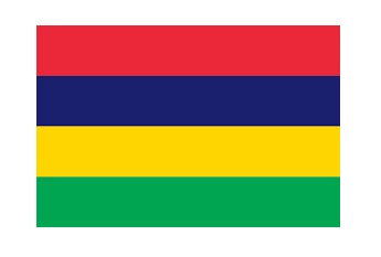 FLAG NATIONAL 2`X 3` BUNTING, MAURITIUS