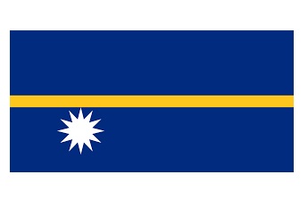 FLAG NATIONAL 2`X 3` BUNTING, NAURU