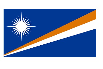 FLAG NATIONAL 2`X 3` BUNTING, MARSHALL ISLANDS