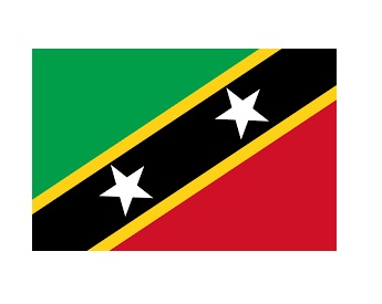 FLAG NATIONAL 2`X 3` BUNTING, ST CHRISTOPHER-NEVIS-ANGUILLA
