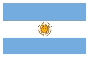 FLAG NATIONAL 3`X 4` BUNTING, ARGENTINA