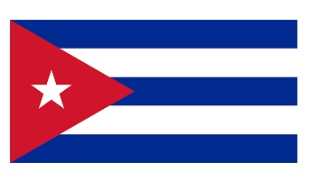 FLAG NATIONAL 2`X 3` BUNTING, CUBA